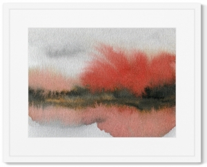 Постер Autumn colors in the reflection of the lake 52X42 CM