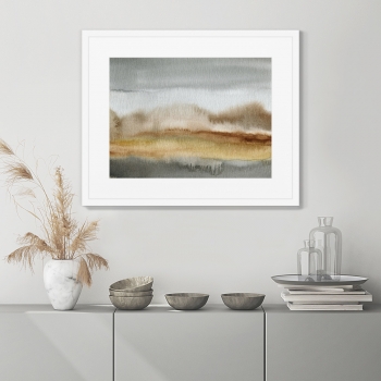 Постер в раме Autumn landscape 52X42 CM