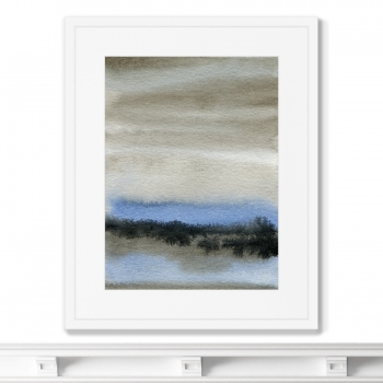 Постер Autumn sky forest and river 42X52 CM