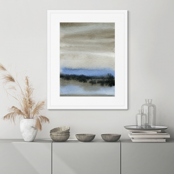 Постер Autumn sky forest and river 42X52 CM