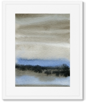 Постер Autumn sky forest and river 42X52 CM