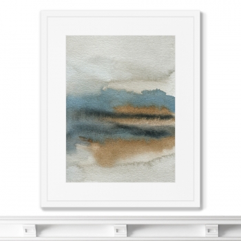 Постер в раме Lakeside in the morning fog 42X52 CM
