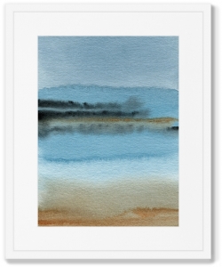 Постер Sandy lakeshore in the morning mist 42X52 CM
