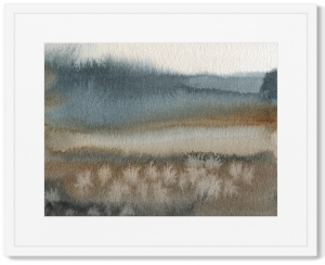 Постер Symphony of autumn lake in the fog 52X42 CM