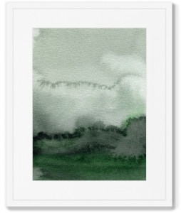 Постер в раме Cloud over the hills 42X52 CM