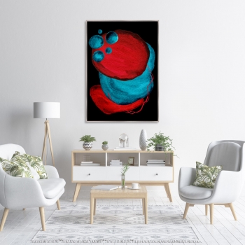 Постер на холсте Forms and colors 75X105 CM