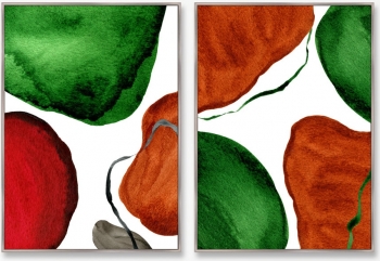 Диптих Forms and colors composition No38 75X105 / 75X105 CM