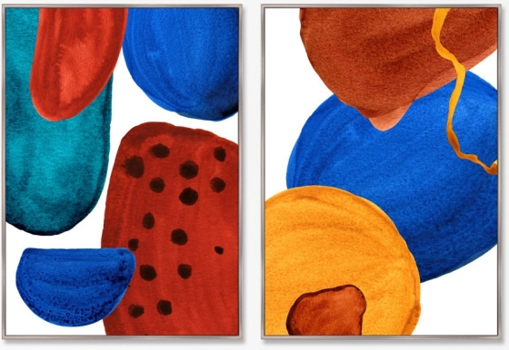 Диптих Forms and colors composition No40 75X105 / 75X105 CM 1