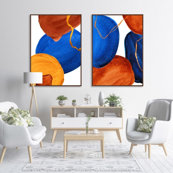 Диптих Forms and colors composition No41 75X105 / 75X105 CM 4