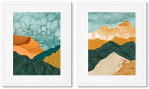 Набор из двух постеров Layered mountains 42X52 / 42X52 CM