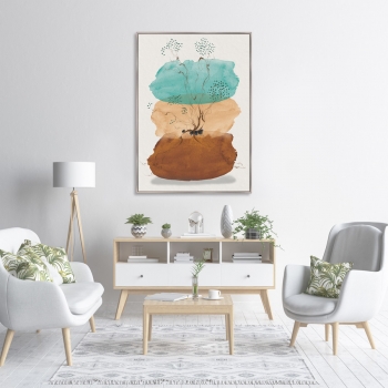 Репродукция на холсте The birth of Life 75X105 CM