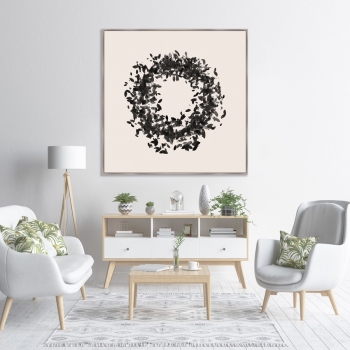 Репродукция на холсте Autumn leaf fall 105X105 CM