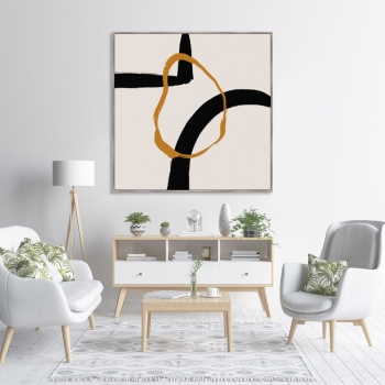 Репродукция на холсте Geometry of love 105X105 CM