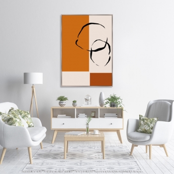 Репродукция на холсте Lemons in geometry 75X105 CM