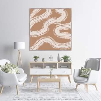 Репродукция на холсте Snow road 105X105 CM