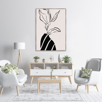 Репродукция на холсте The flower silhouette 75X105 CM