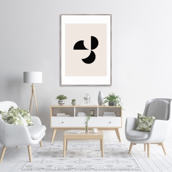 Репродукция на холсте Three dimensions of core 75X105 CM