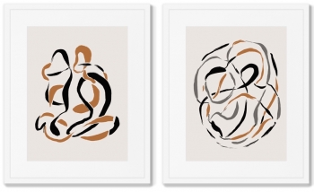 Комплект из двух постеров Calligraphic love 42X52 / 42X52 CM