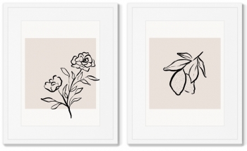 Комплект из двух постеров Grace of Flora 42X52 / 42X52 CM