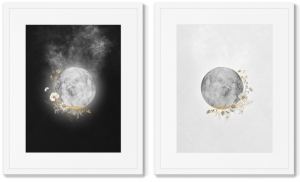 Набор двух постеров Lunar composition 42X52 / 42X52 CM