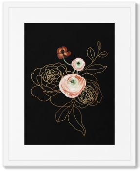 Тетраптих Golden flowers 42X52 / 42X52 / 42X52 / 42X52 CM