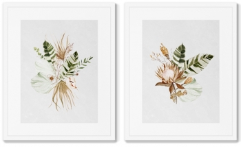 Набор двух постеров Floral set in pale shades 42X52 / 42X52 CM