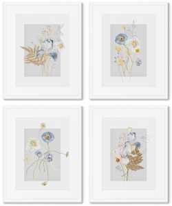 Набор из четырёх постеров Floral set in pale shades 42X52 / 42X52 / 42X52 / 42X52 CM