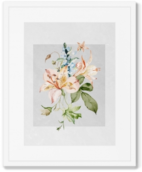 Комплект постеров Floral set in pale shades No9 42X52 / 42X52 / 42X52 / 42X52 CM
