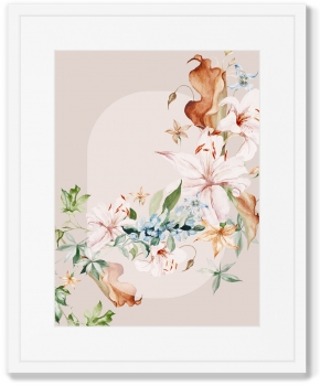 Диптих Floral set in pale shades No11 42X52 / 42X52 CM