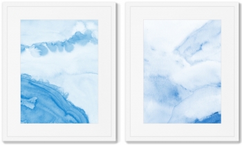 Диптих Mountain peaks in the snow 42X52 / 42X52 CM