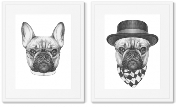Диптих Mr No vs Mr May be 42X52 / 42X52 CM