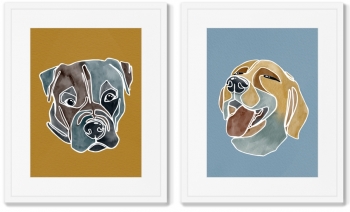 Диптих Happy dogs No3 42X52 / 42X52 CM