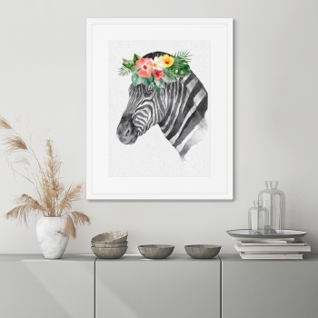 Постер в раме Graceful zebra 42X52 CM
