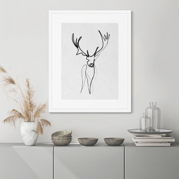 Постер в раме Deer 42X52 CM