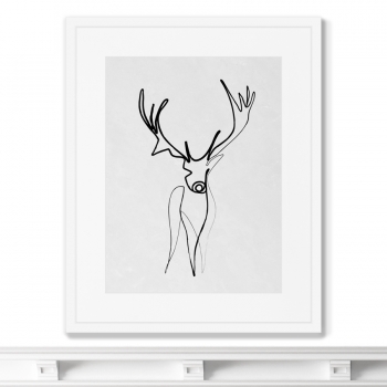 Постер в раме Deer 42X52 CM