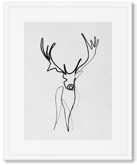 Постер в раме Deer 42X52 CM 1