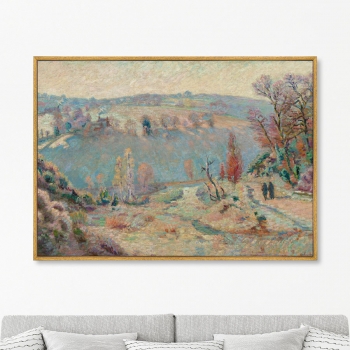 Постер на холсте Valley of the Sedelle at Pont Charraud White Frost 105X75 CM