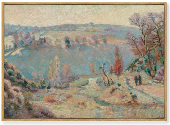 Постер на холсте Valley of the Sedelle at Pont Charraud White Frost 105X75 CM