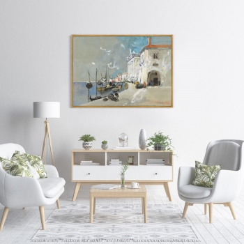 Постер на холсте Fish baskets Chioggia south of Venice 105X75 CM