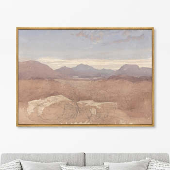 Постер на холсте A Mountainous View North Wales 105X75 CM