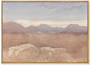 Постер на холсте A Mountainous View North Wales 105X75 CM