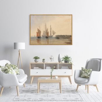 Постер на холсте Entrance to Calais Harbour 105X75 CM