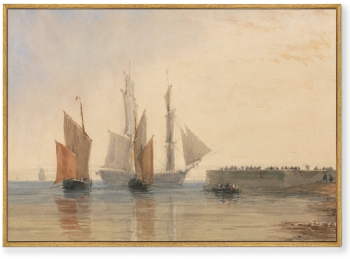 Постер на холсте Entrance to Calais Harbour 105X75 CM