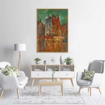 Псотер на холсте Nachtliches Paris 75X105 CM