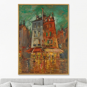 Псотер на холсте Nachtliches Paris 75X105 CM