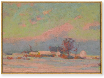 Постер на холсте Winter evening 105X75 CM