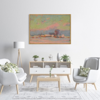 Постер на холсте Winter evening 105X75 CM