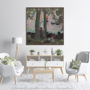 Постер Blessing of a Yacht on the Belon River 105X105 CM