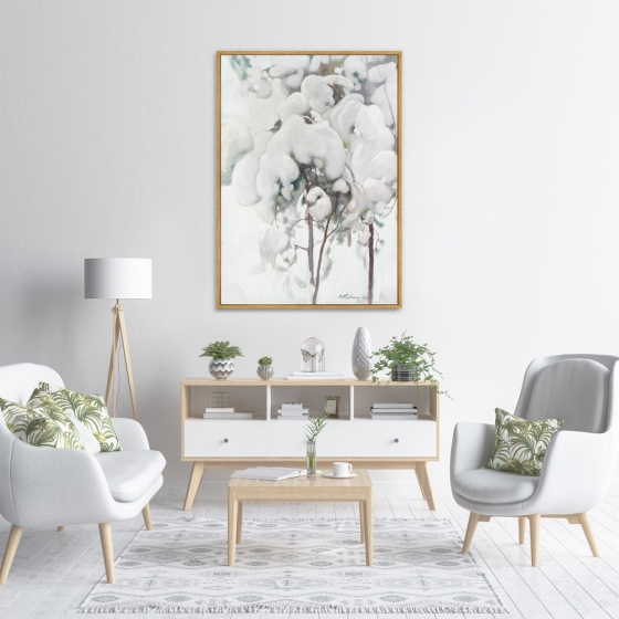 Постер на холсте Snow-Covered Pine Saplings 75X105 CM 3