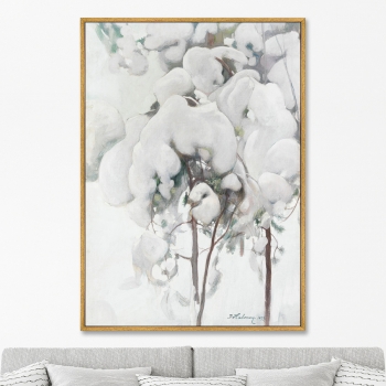 Постер на холсте Snow-Covered Pine Saplings 75X105 CM